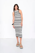 24COLOURS - STRIPED KNIT DRESS
