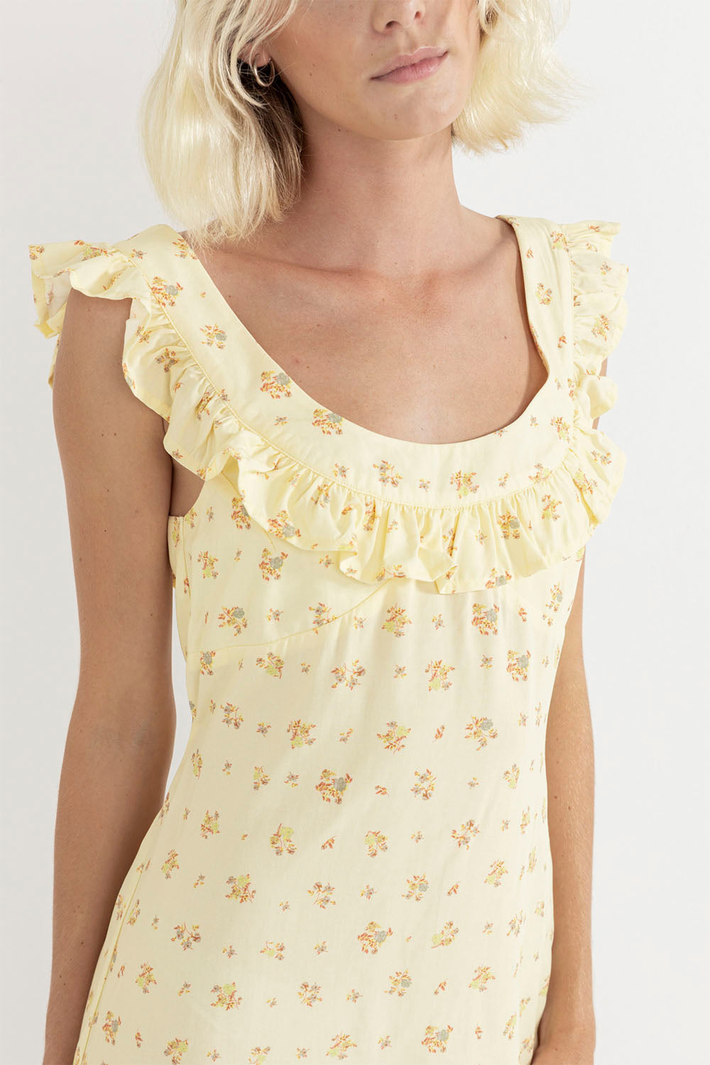 RHYTHM - DAHLIA OFF SHOULDER MINI DRESS