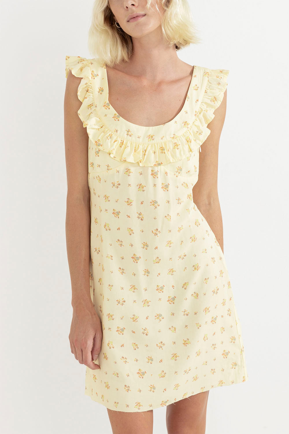 RHYTHM - DAHLIA OFF SHOULDER MINI DRESS
