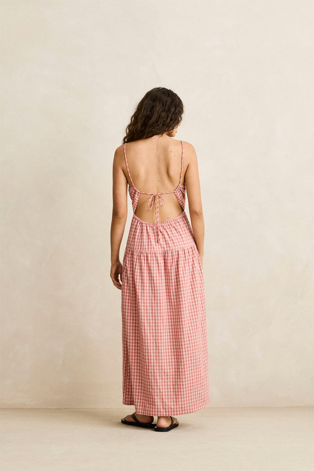 RHYTHM - KIRRA CHECK MAXI DRESS