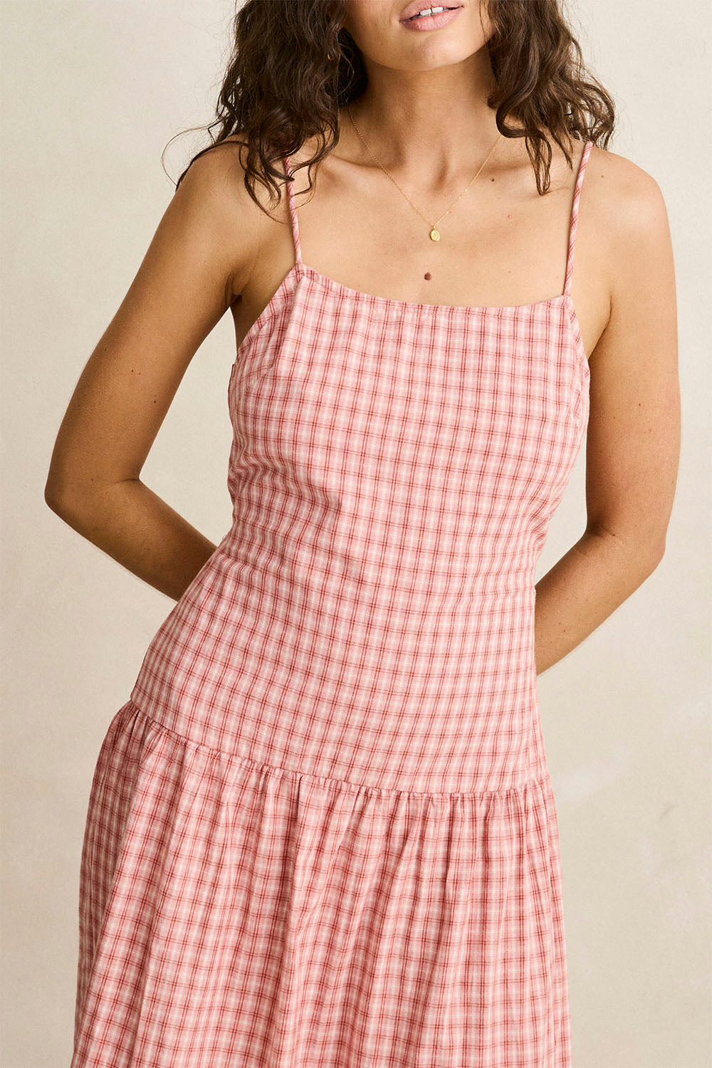 RHYTHM - KIRRA CHECK MAXI DRESS