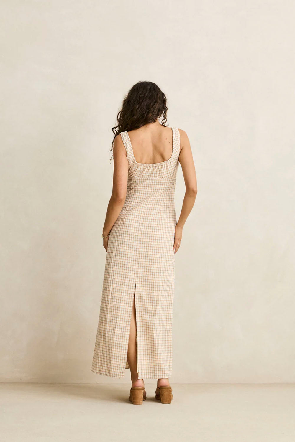 RHYTHM - LONDON CHECK MAXI DRESS