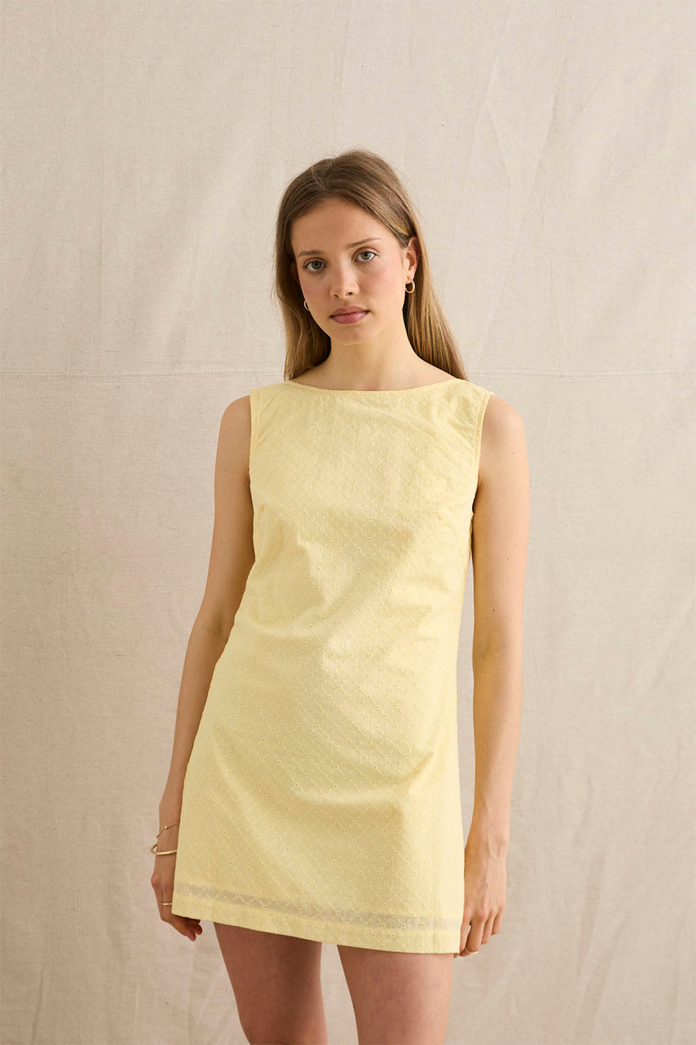 RHYTHM - PORTO EYELET MINI DRESS