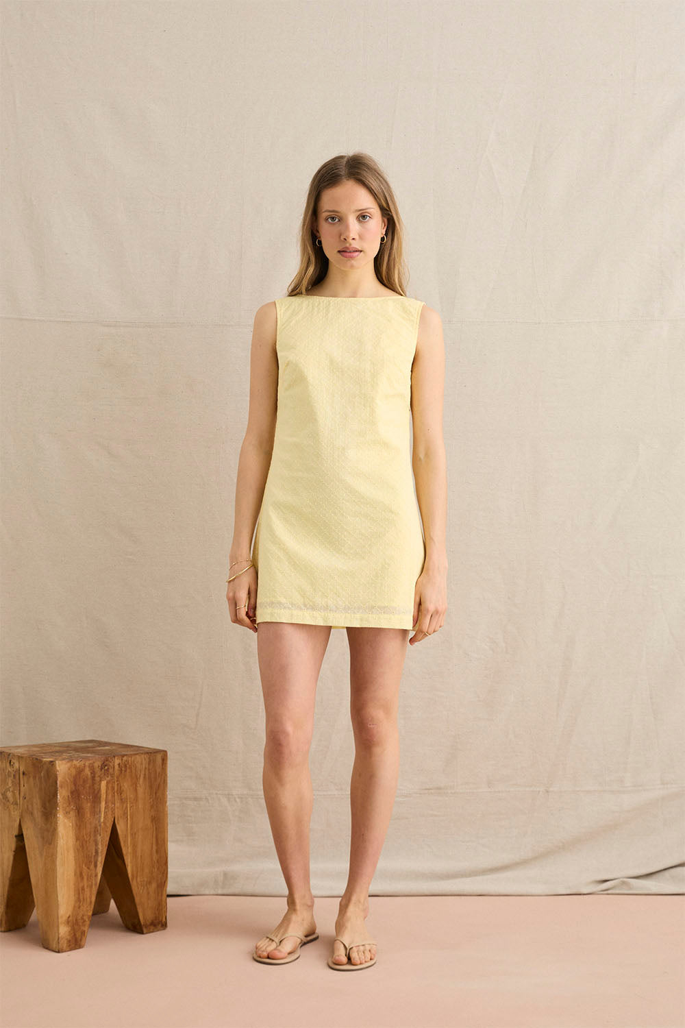 RHYTHM - PORTO EYELET MINI DRESS