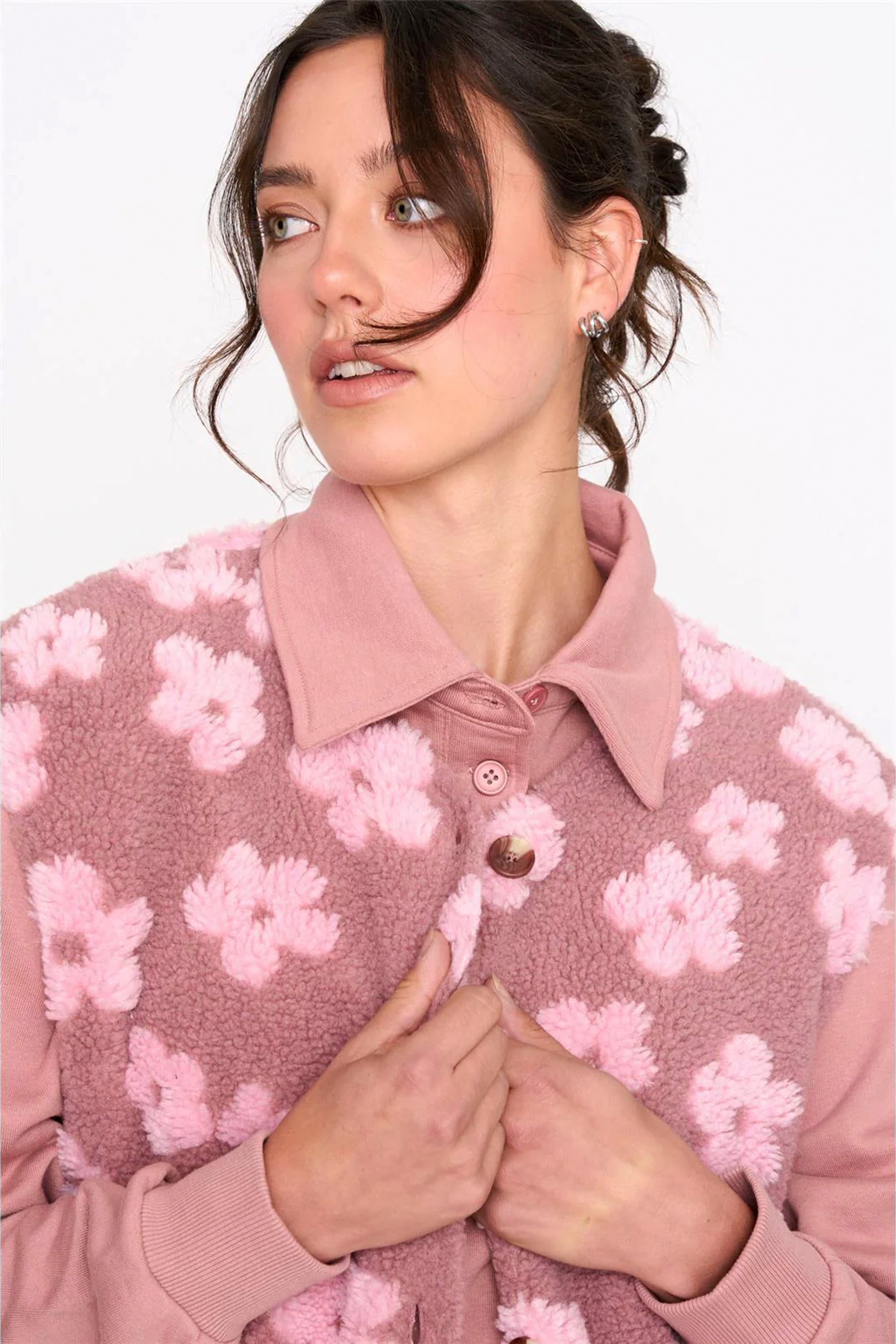 24COLOURS - FLOWERS VEST - ROSE