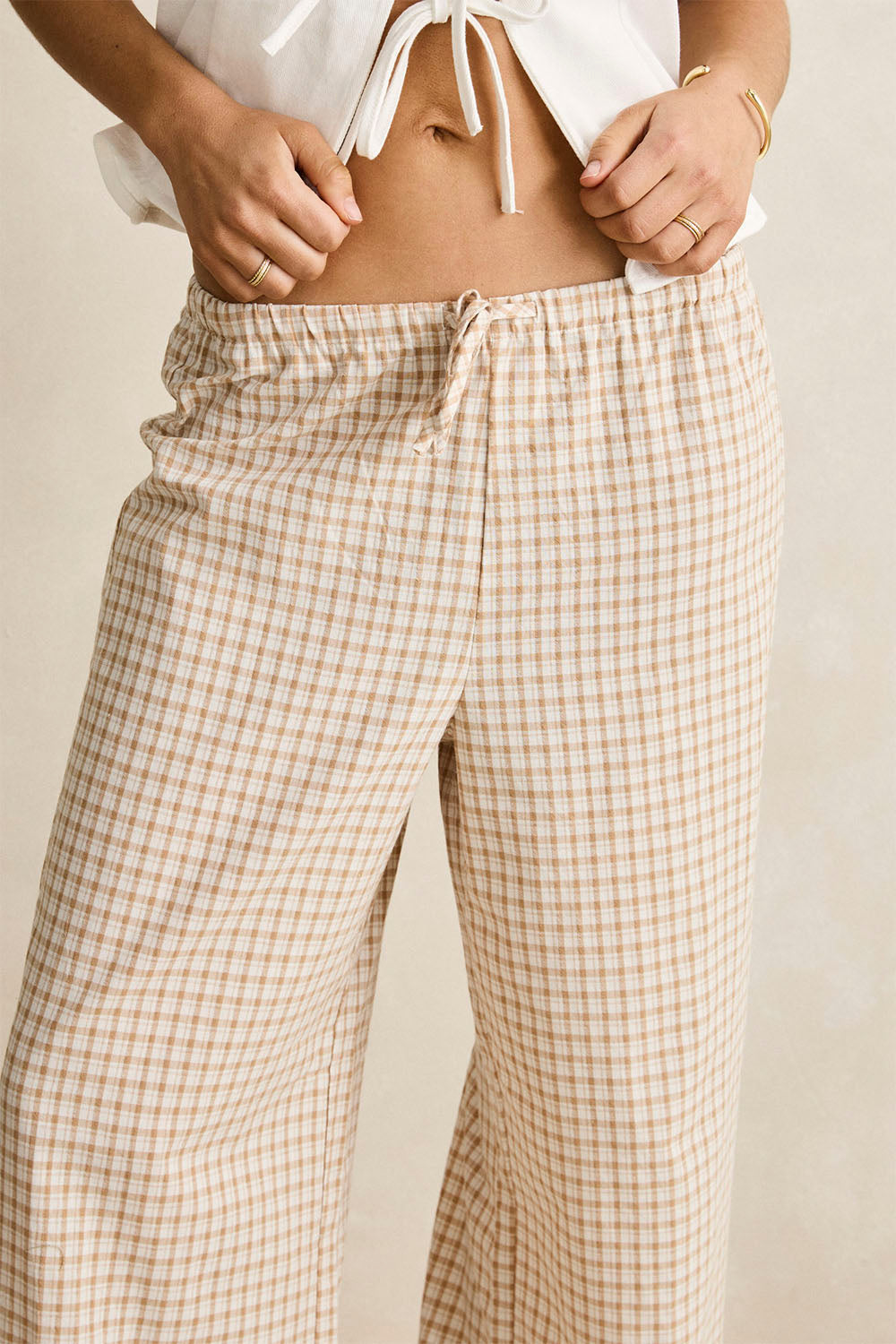 RHYTHM - LONDON CHECK BEACH PANT