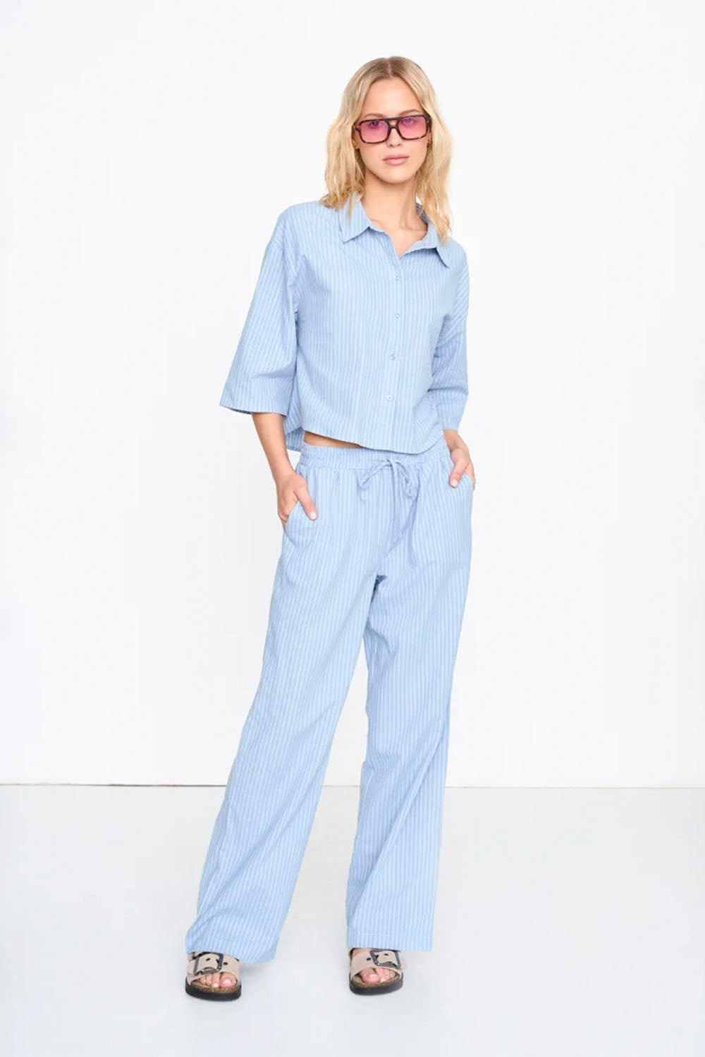 24COLOURS - STRIPED BLUE PANTS