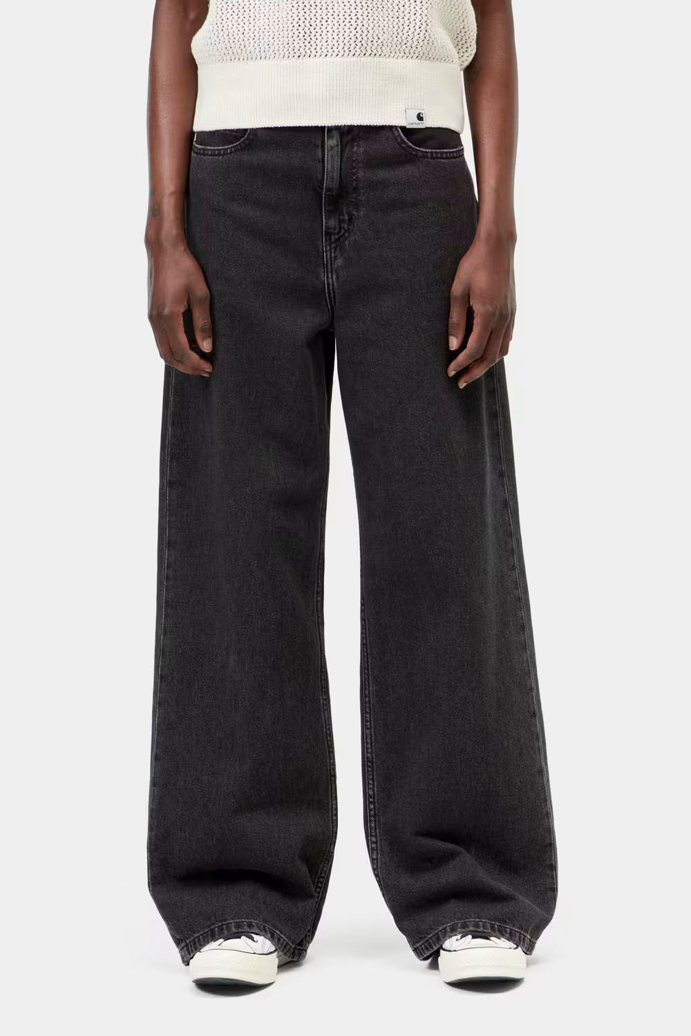CARHARTT WIP - JANE PANT - BLACK HEAVY STONE WASH