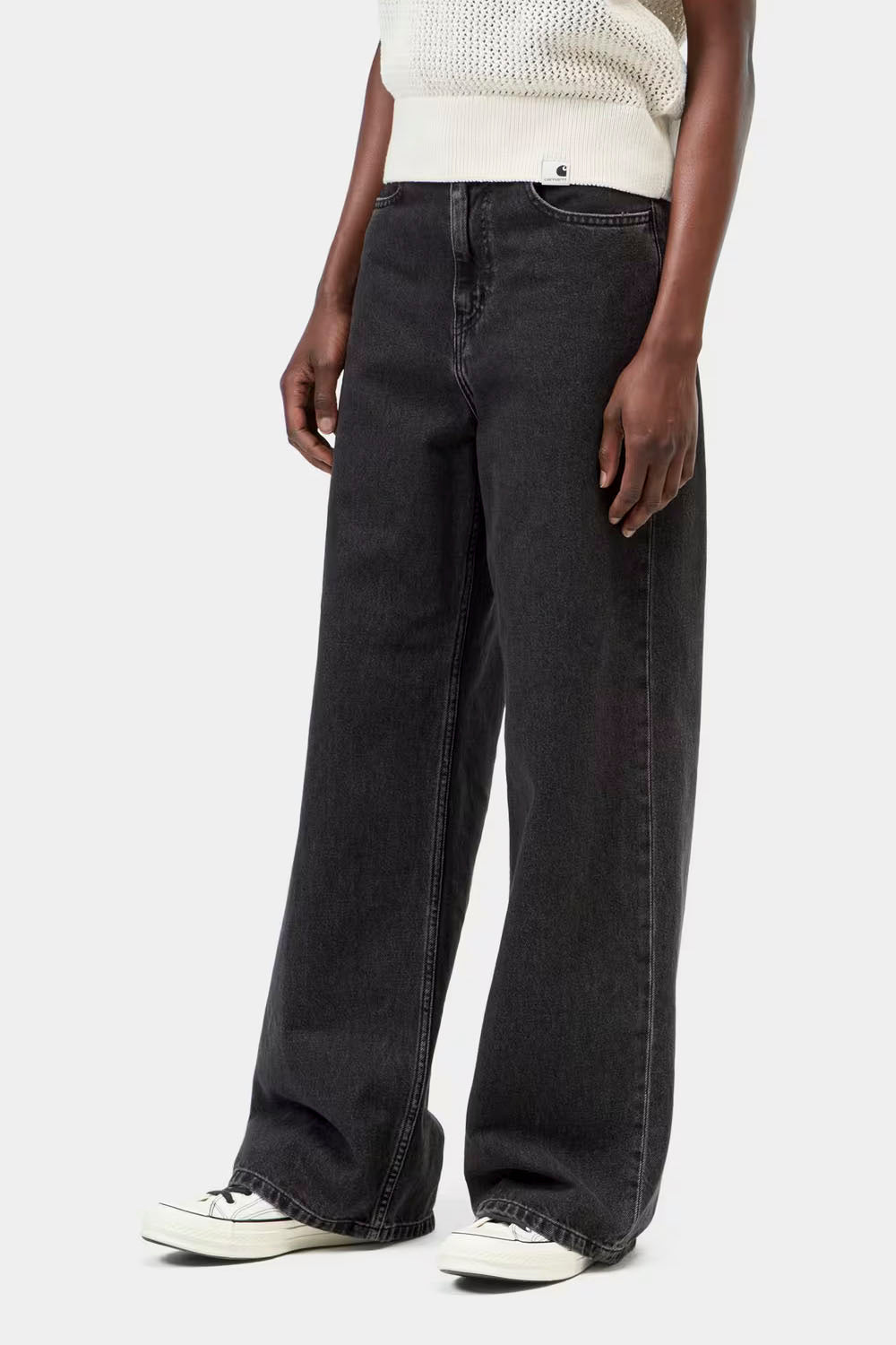 CARHARTT WIP - JANE PANT - BLACK HEAVY STONE WASH