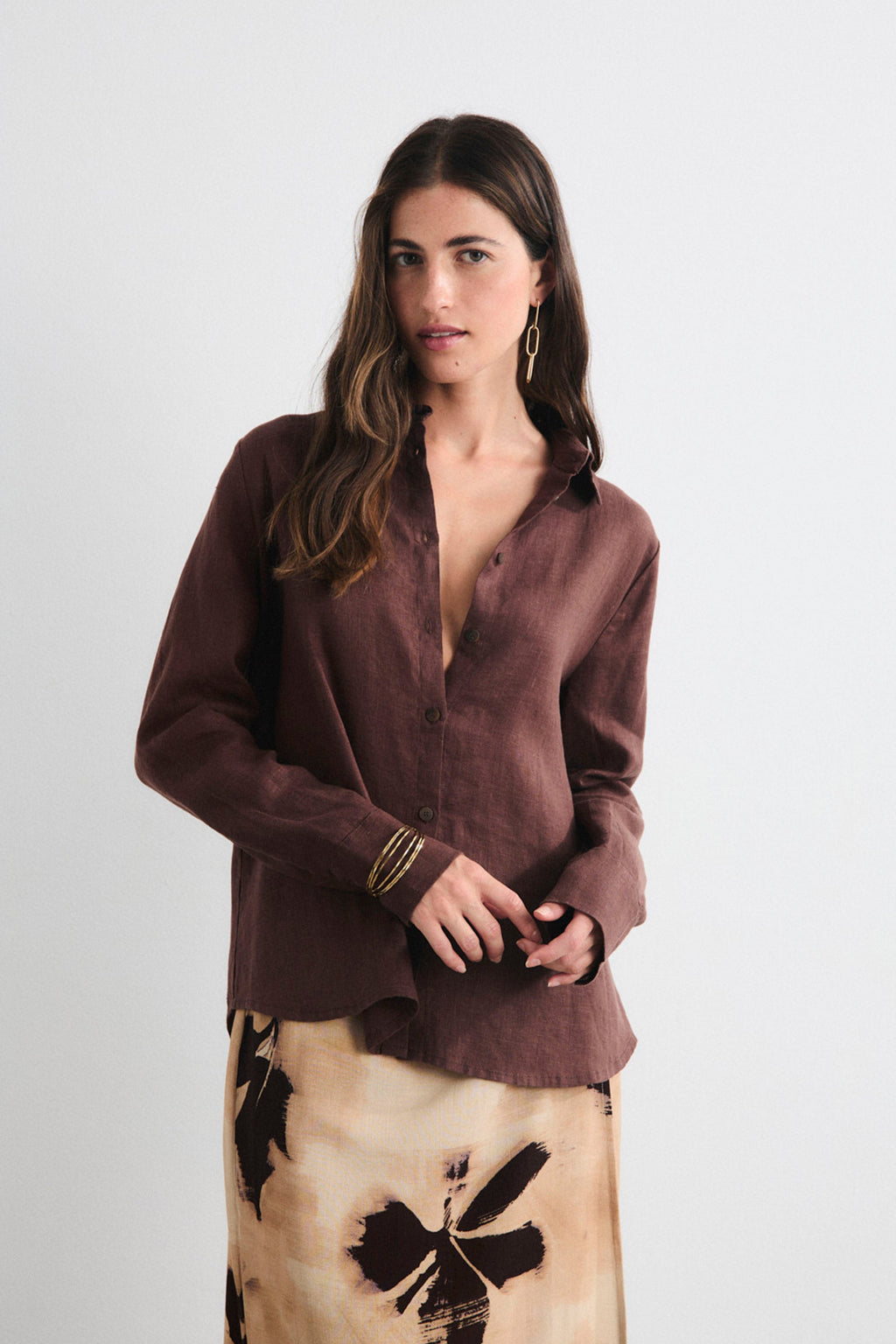 MUS & BOMBON - AURORA SHIRT - MARRON
