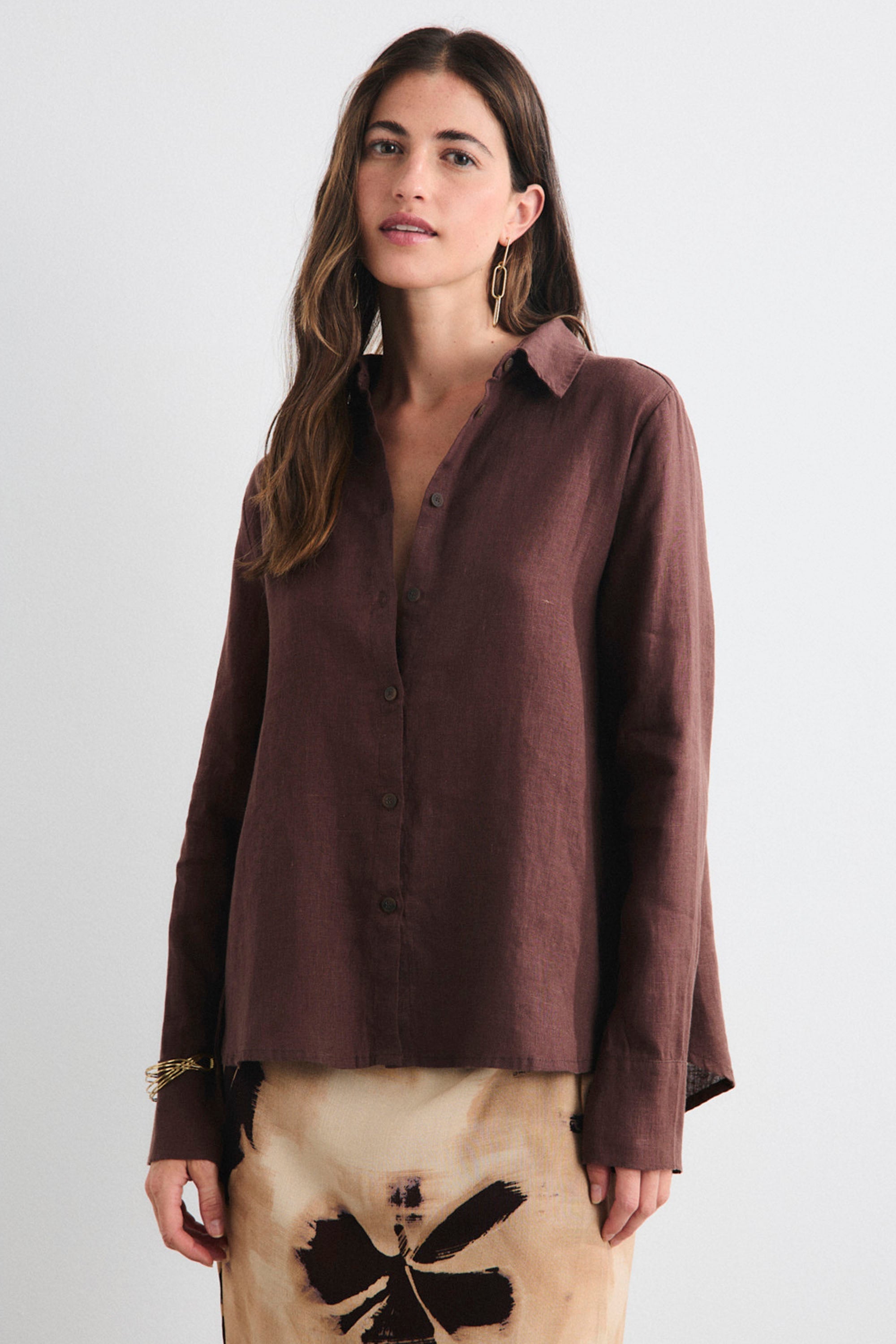 MUS & BOMBON - AURORA SHIRT - MARRON