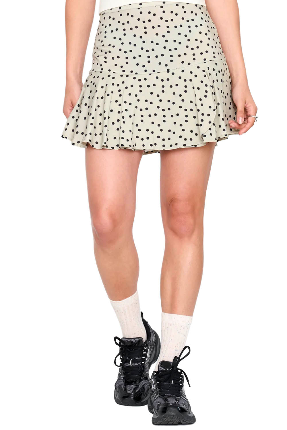 24COLOURS - DOT SKIRT - GREEN