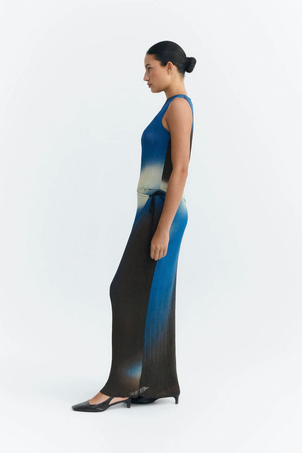 THINKING MU - PAULINE PLEATED SKIRT - GLASS
