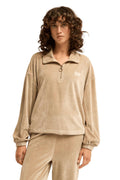BILLABONG - COFFEE TIME HALF ZIP FLEECE - COBBLESTONE