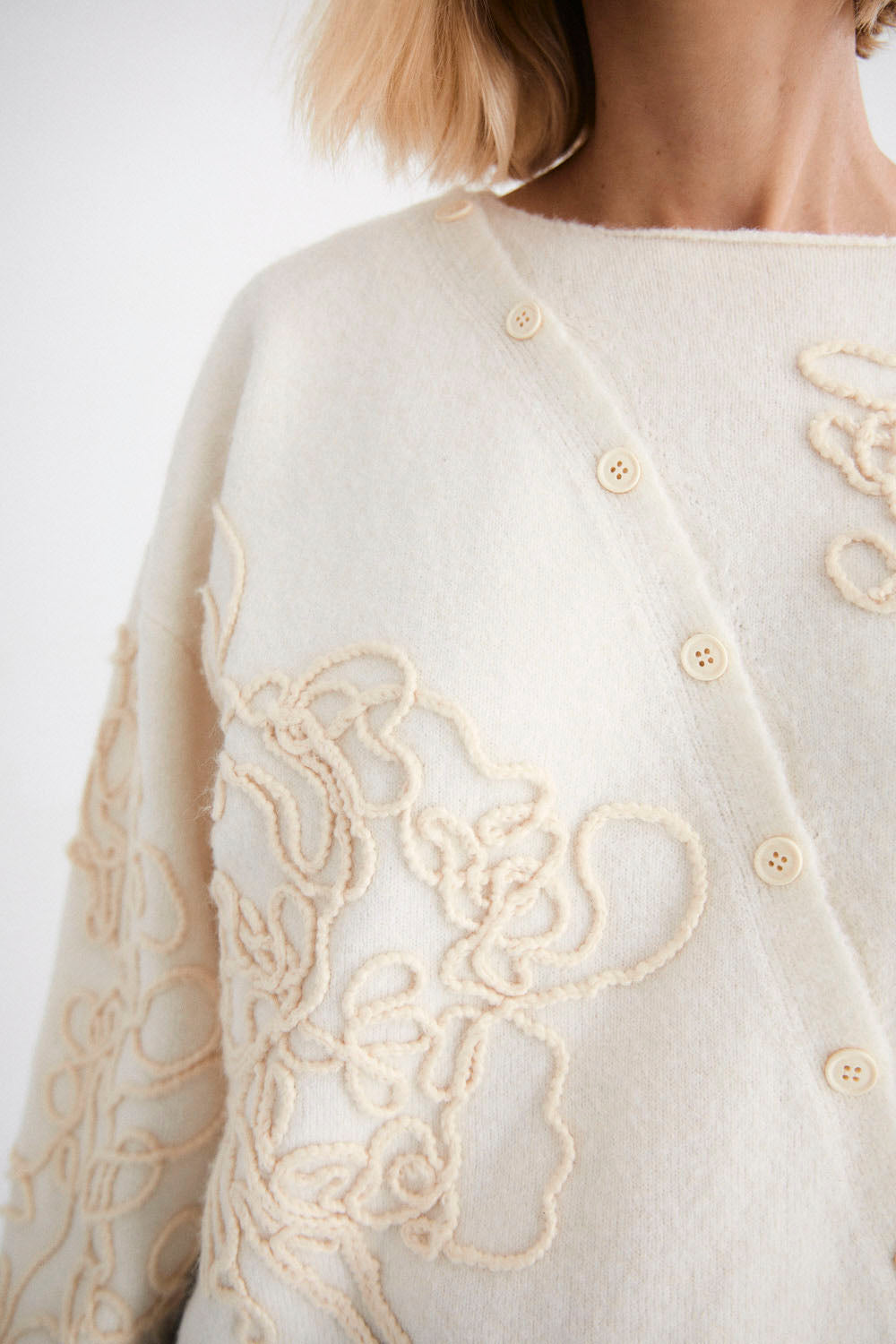 MUS & BOMBON - ERIAS CARDIGAN - OFF WHITE