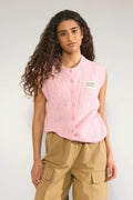 NÜMPH - NURIETTE CHECK VEST - PINK LADY