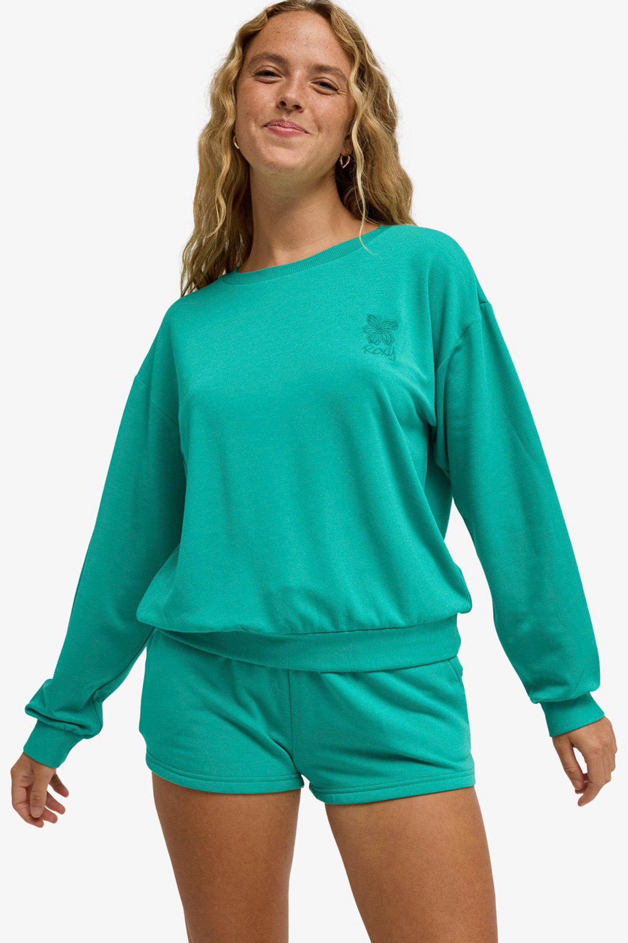 ROXY - SURFING BY MOONLIGHT SWEATER - SEA GREEN