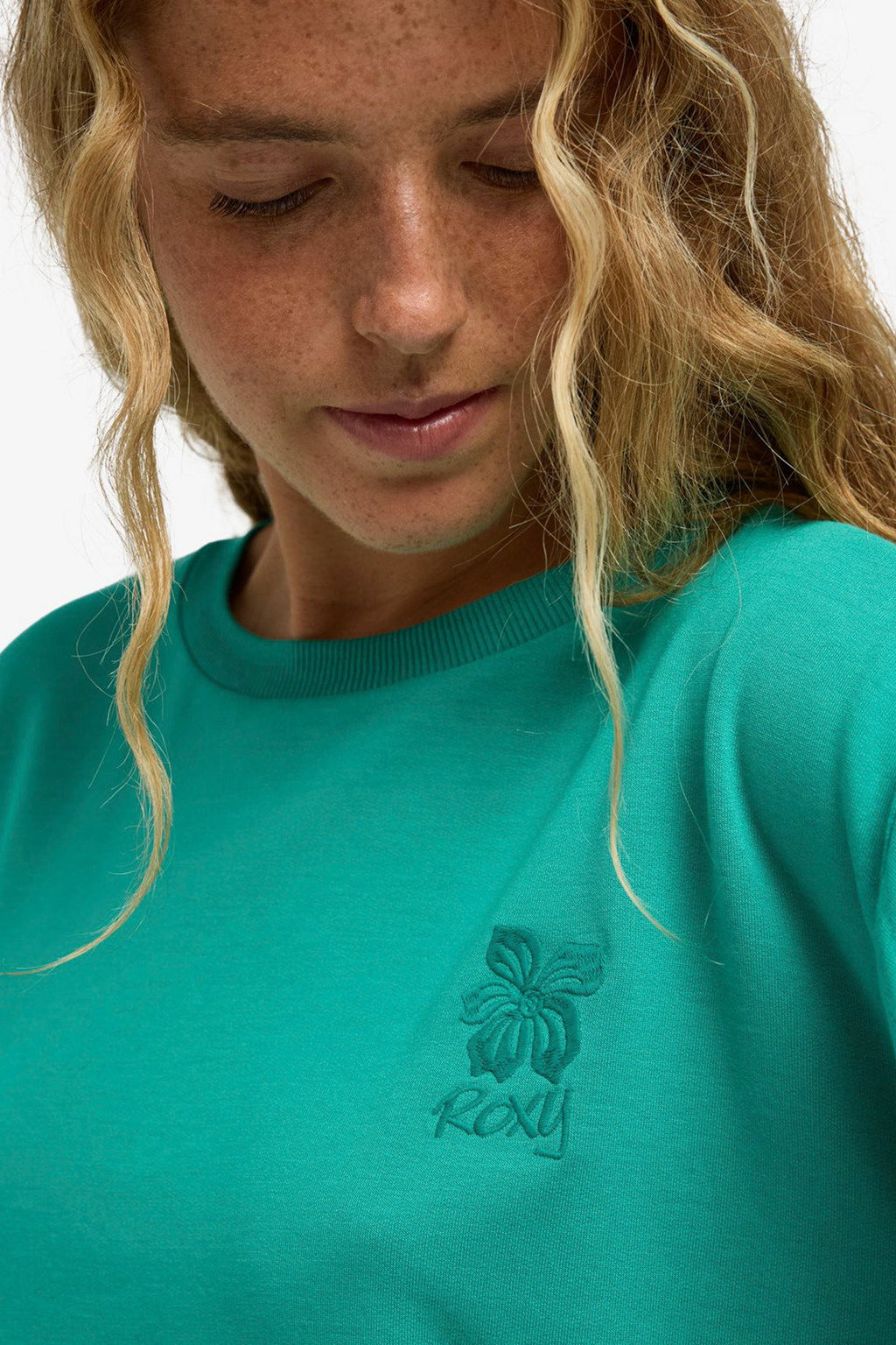 ROXY - SURFING BY MOONLIGHT SWEATER - SEA GREEN