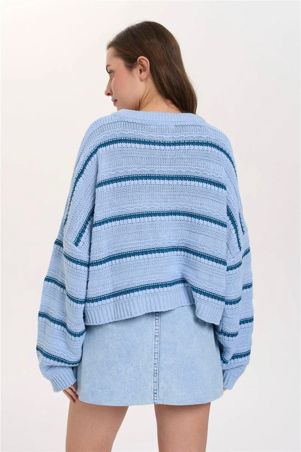 24COLOURS - BLUE STRIPES CARDIGAN