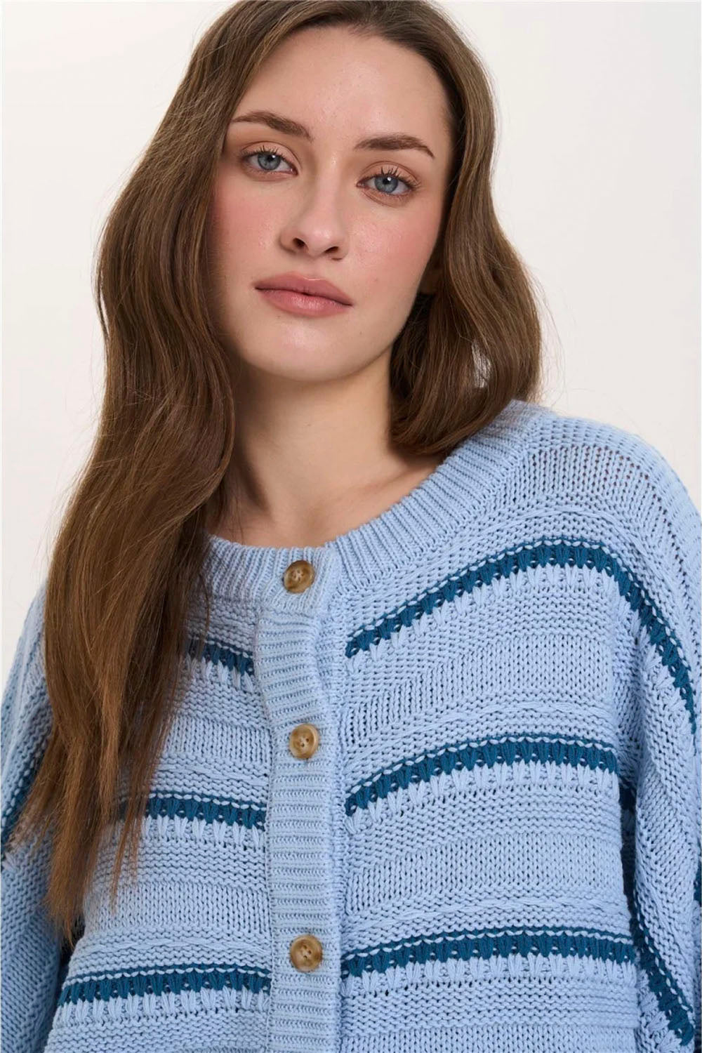 24COLOURS - BLUE STRIPES CARDIGAN
