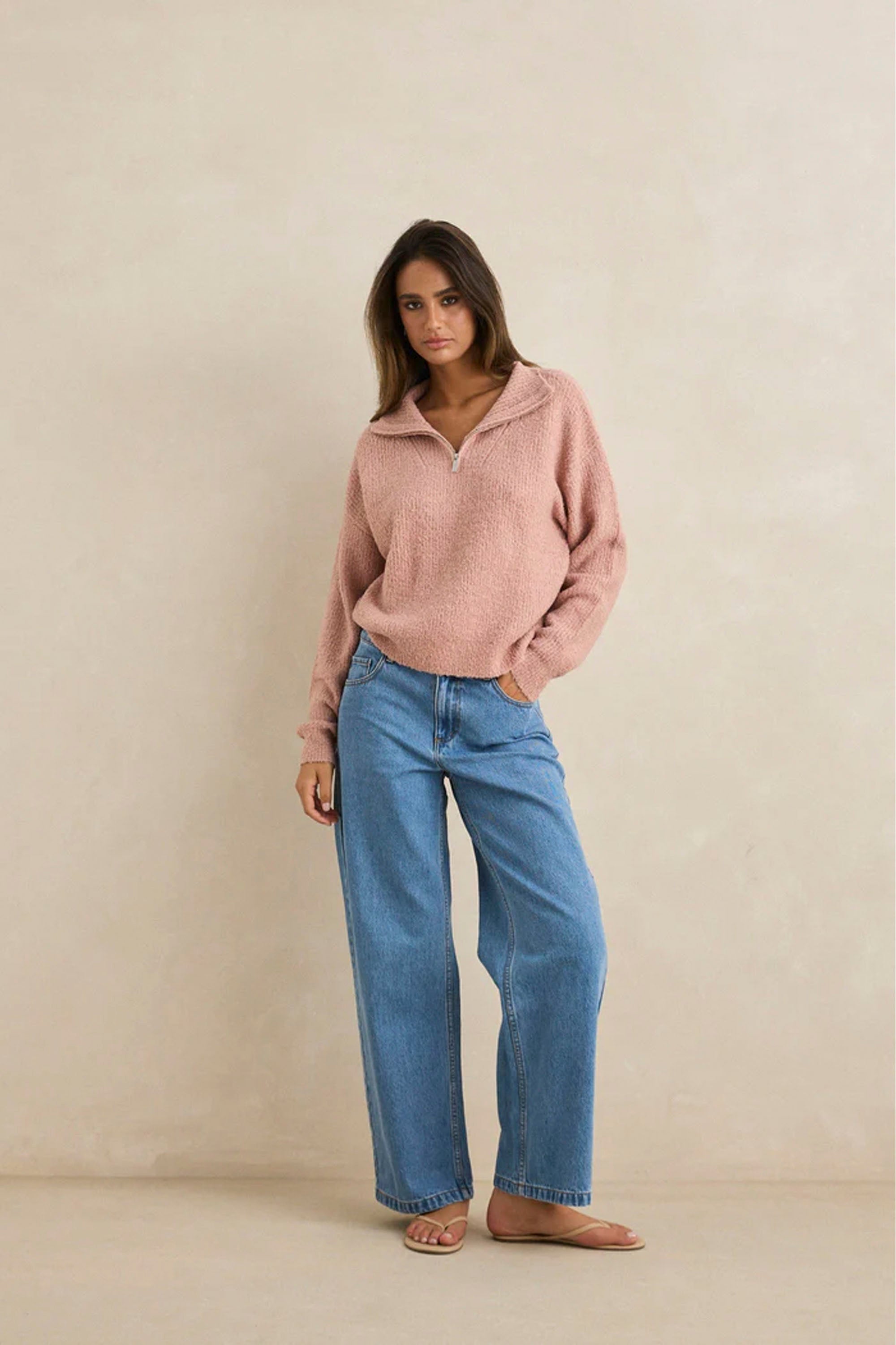 RHYTHM - QUINN ZIP KNIT