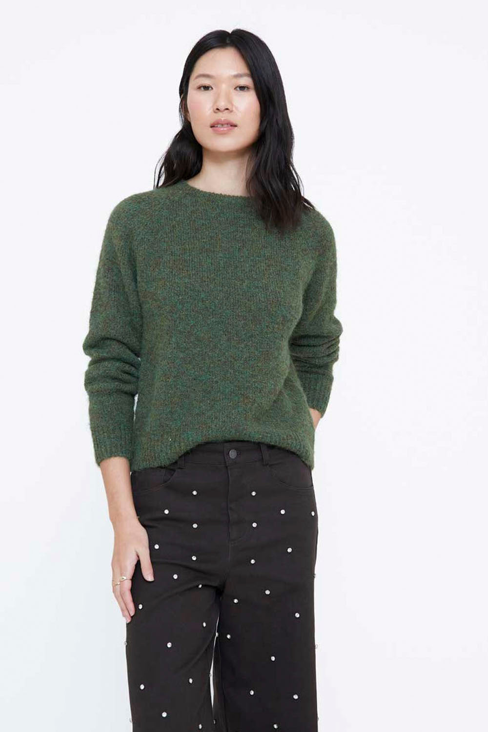 WILD PONY - DARK GREEN SWEATER