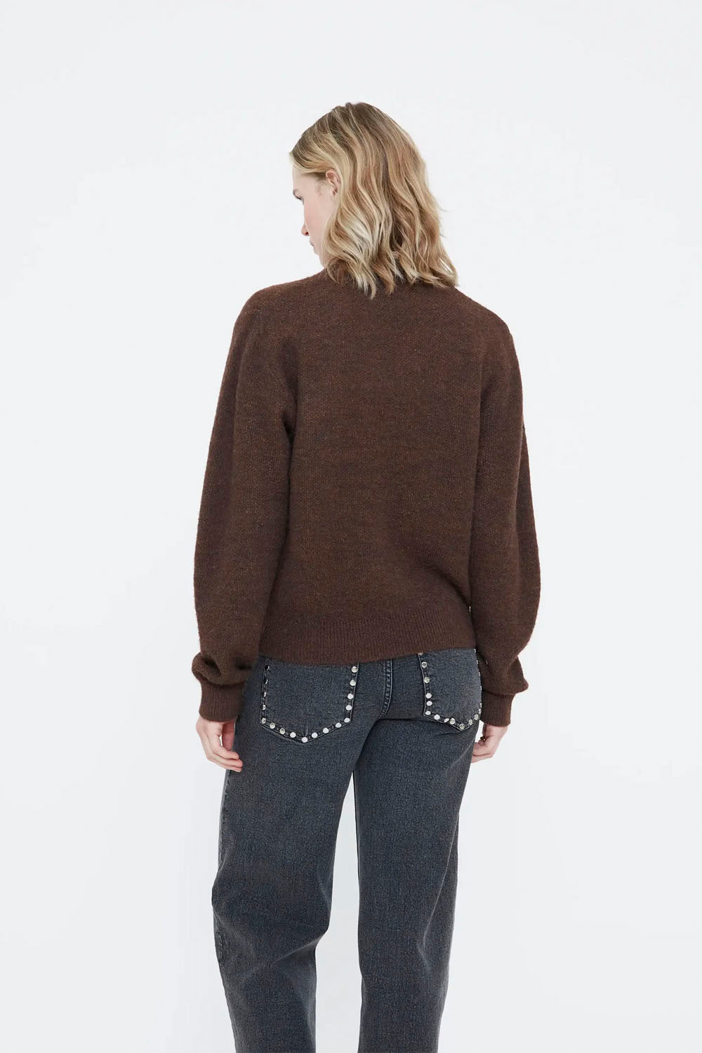 WILD PONY - FLOWERS SWEATER - BROWN