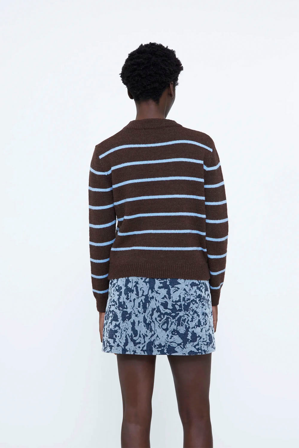 WILD PONY - STRIPED SWEATER - BROWN/BLUE