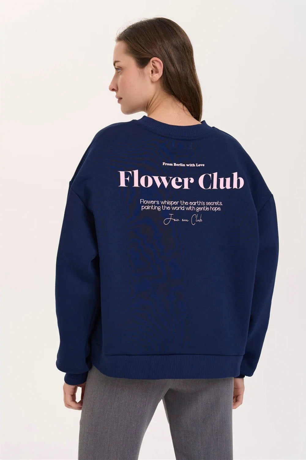 24COLOURS - FLOWER CLUB SWEATSHIRT - BLUE