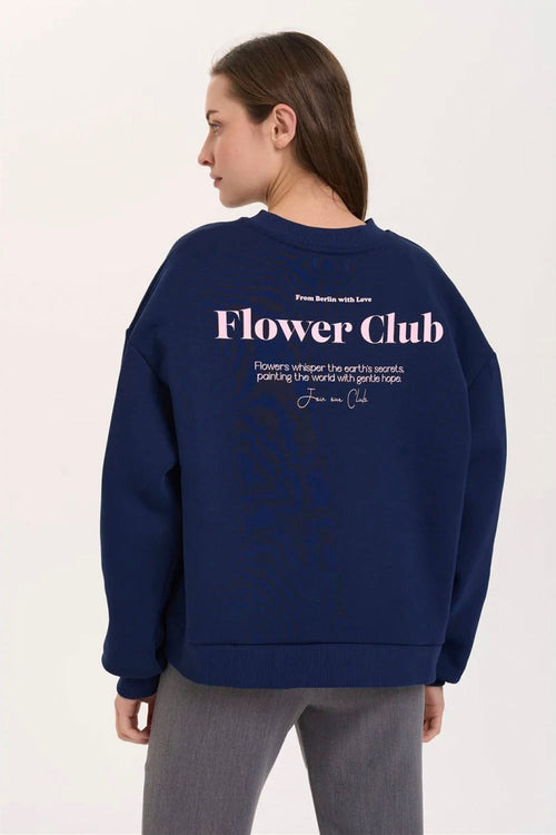 24COLOURS - FLOWER CLUB SWEATSHIRT - BLUE