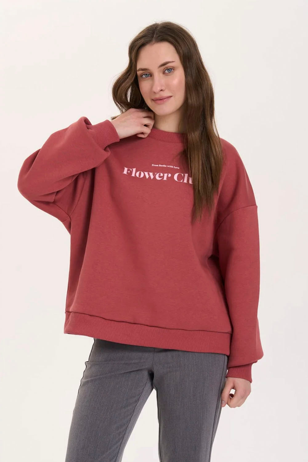 24COLOURS - FLOWER CLUB SWEATSHIRT - ROSE