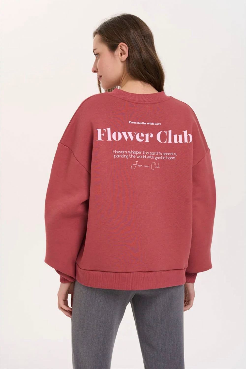 24COLOURS - FLOWER CLUB SWEATSHIRT - ROSE
