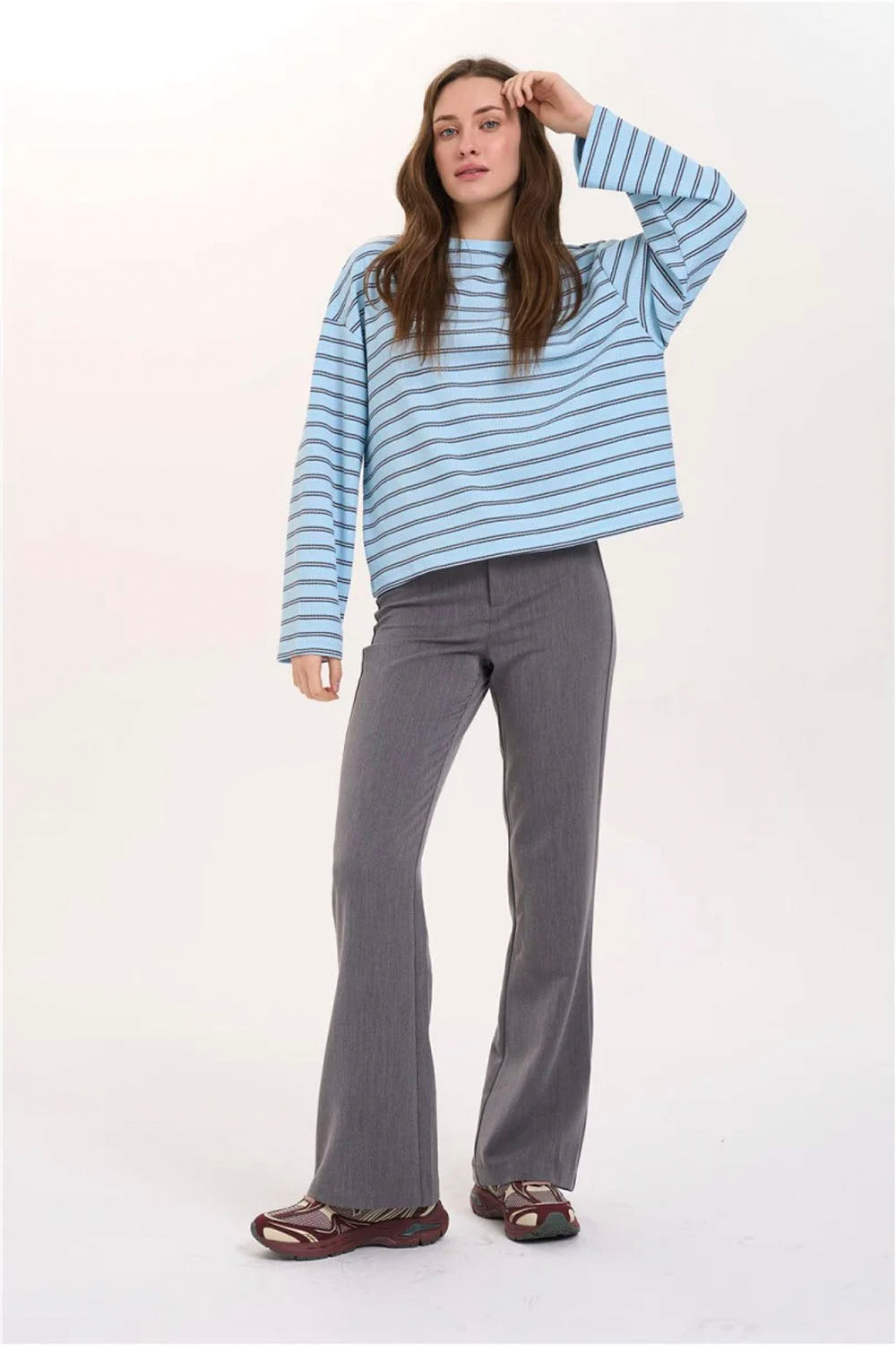 24COLOURS - STRIPED BLUE SWEATSHIRT