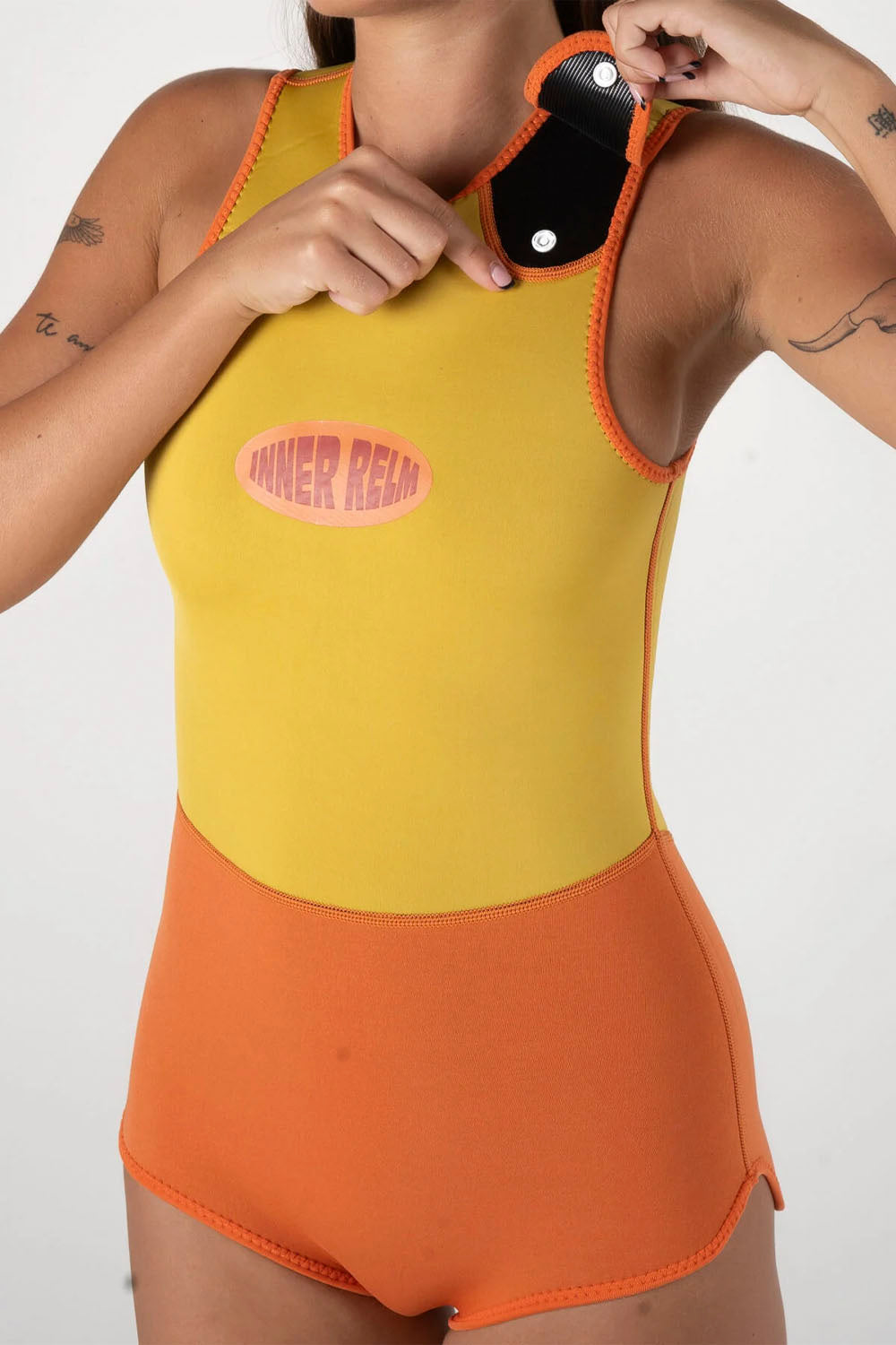 INNER RELM - PLAYDAY 2 IN 1 REVERSIBLE WETSUIT - 2MM - YELLOW/ORANGE - WOMAN