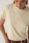 LAAGAM - LUMEA LOGO T-SHIRT - ECRU