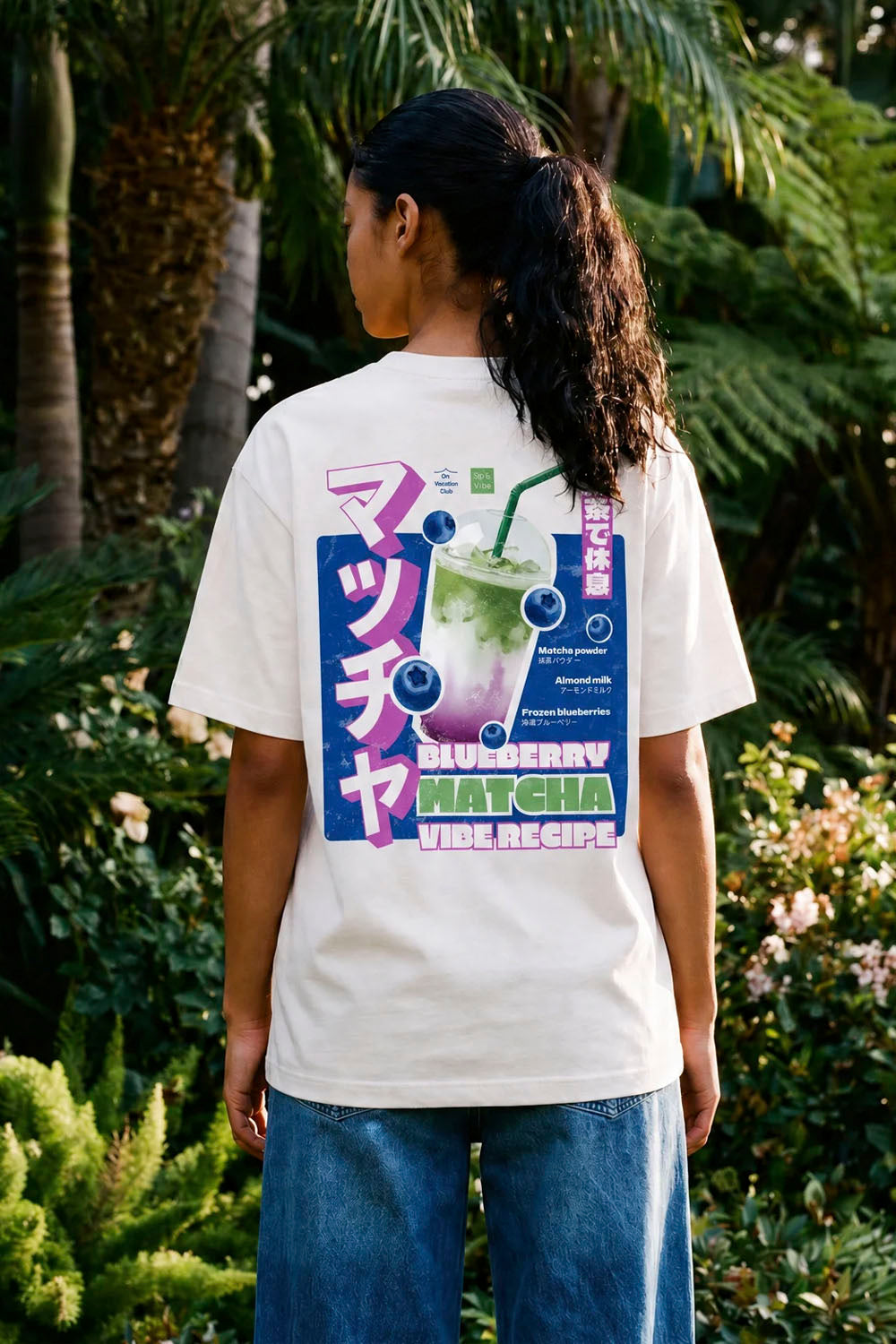 ON VACATION - BLUEBERRY MATCHA T-SHIRT