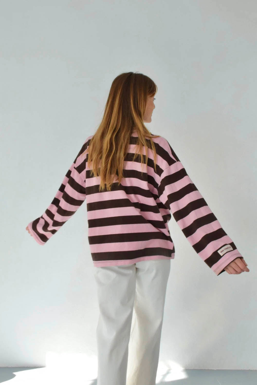MIND TRAVELER BCN - FILIPA LONG SLEEVE POLO - BROWN PINK