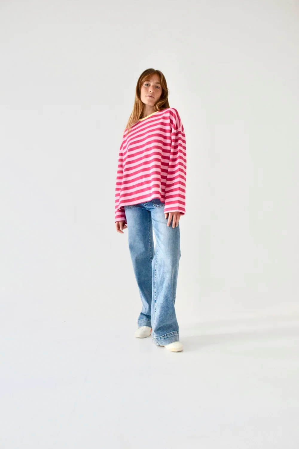 MIND TRAVELER BCN - NURIA LONG SLEEVE TEE - PINK FUCHSIA