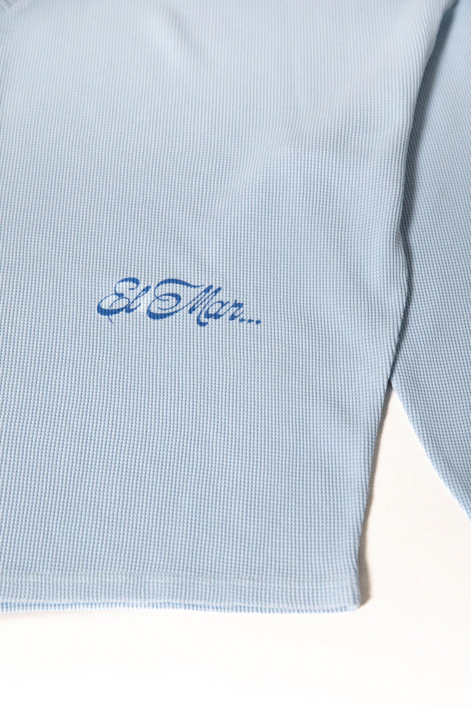 PUKAS SURF SHOP - EL MAR WAFFLE LONG SLEEVE TEE - SKY