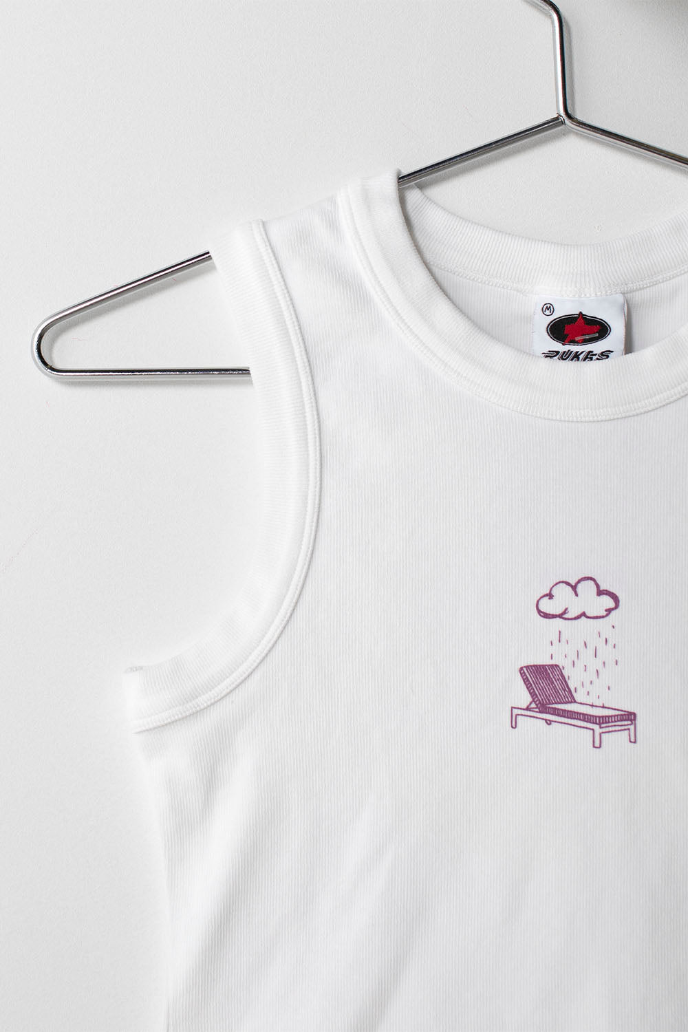 PUKAS SURF SHOP - NO DRAMA TANK TEE - WHITE