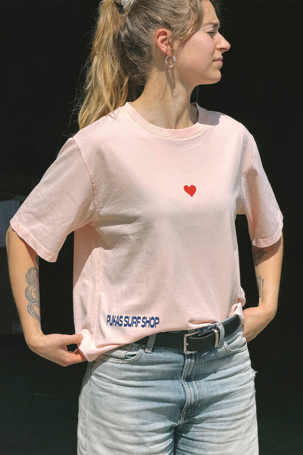 PUKAS SURF SHOP - YOU LOVE OVERSIZED TEE - ASH ROSE