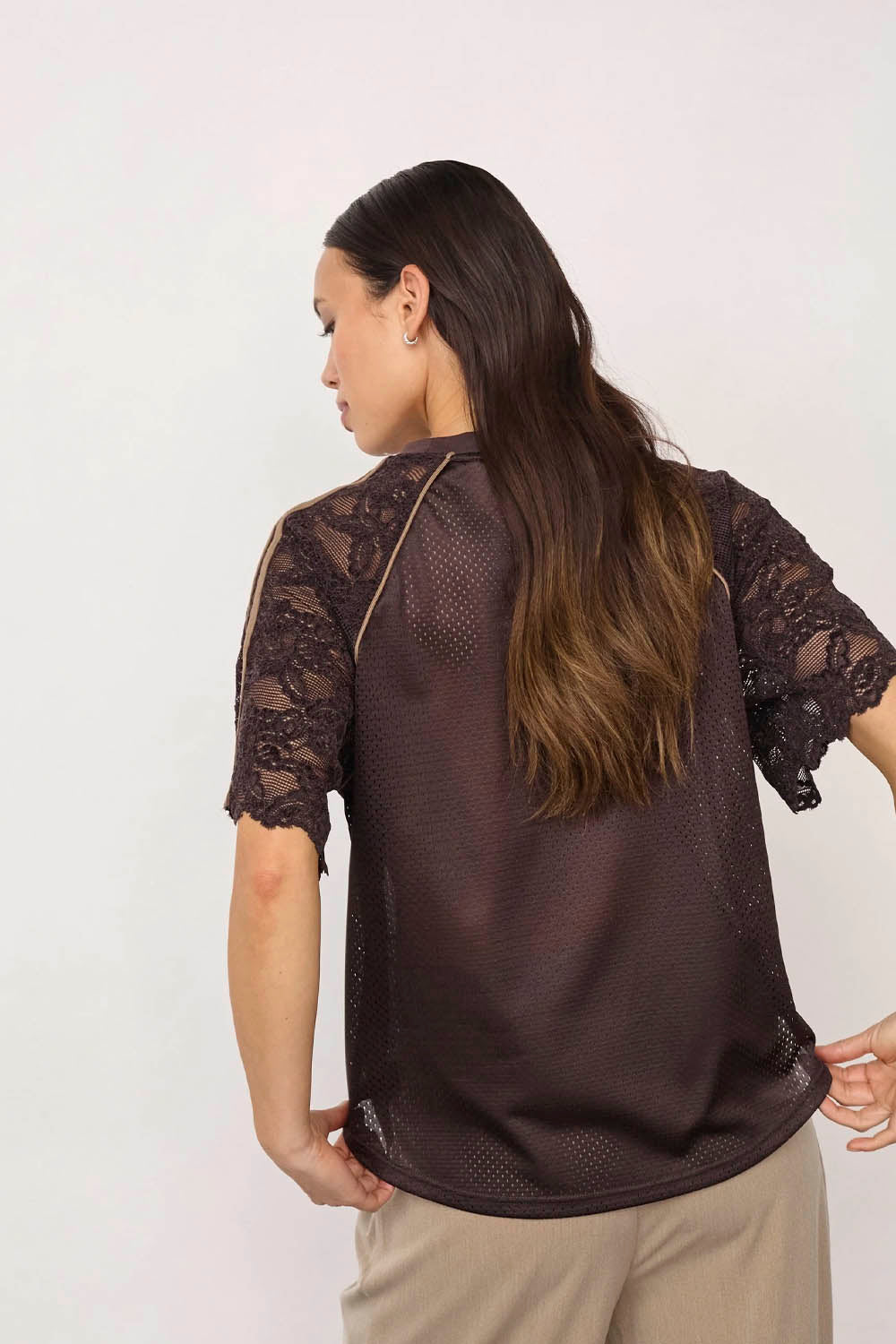 CO´COUTURE - TREYCC LOGO LACE TEE