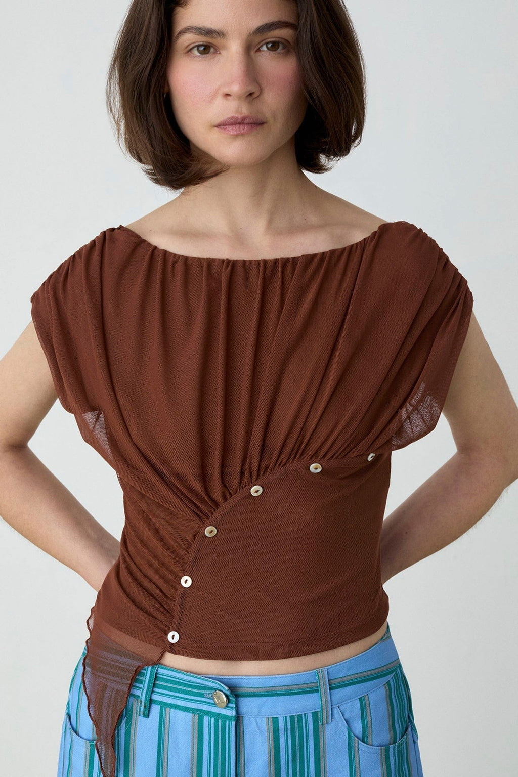LAAGAM - GEMINI DRAPED TOP