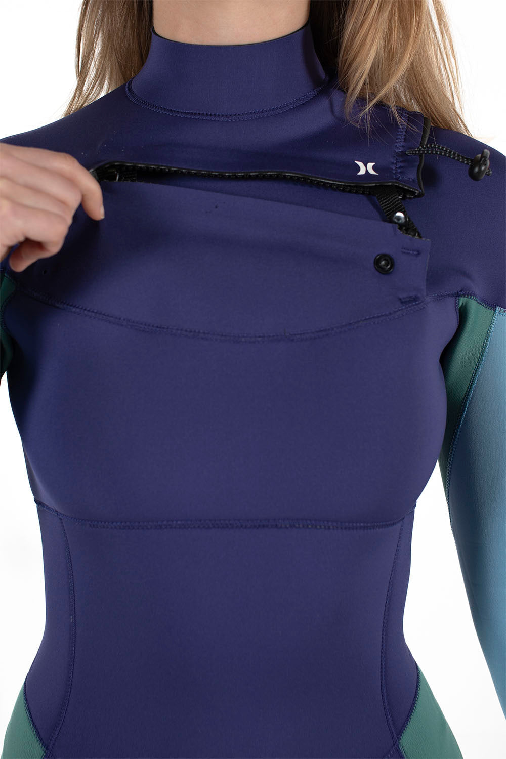 HURLEY - ADVANT - 3/2MM - FRONT ZIP - PURPLE/LIGHT BLUE - WOMAN