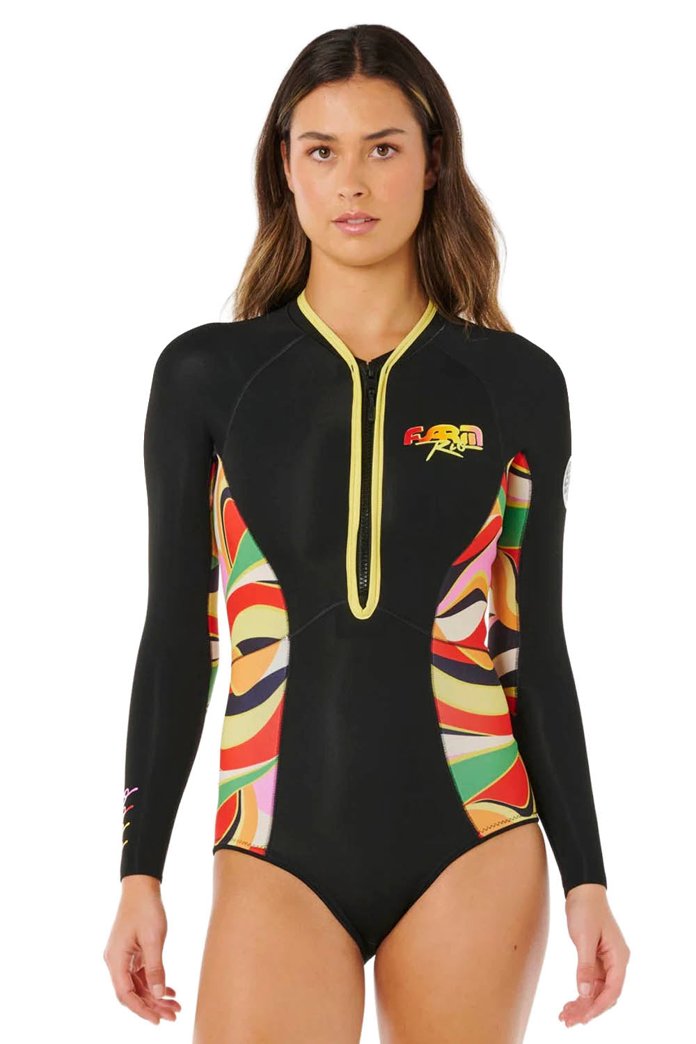 RIP CURL - G-BOMB - 1.5MM - FRONT ZIP - NEON WAVES - WOMAN