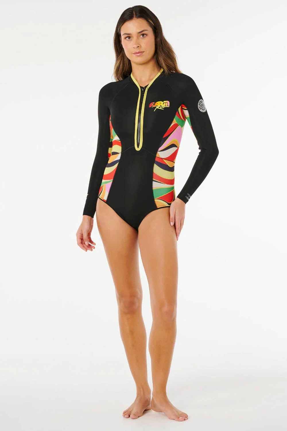 RIP CURL - G-BOMB - 1.5MM - FRONT ZIP - NEON WAVES - WOMAN