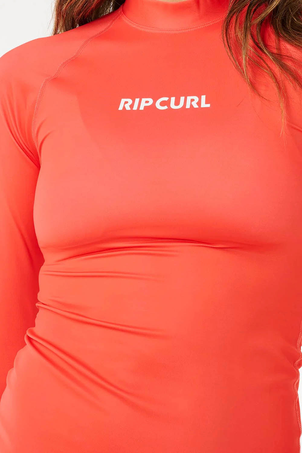 RIP CURL - CLASSIC SURF UPF RASHGUARD - LONG SLEEVE - RED - WOMAN