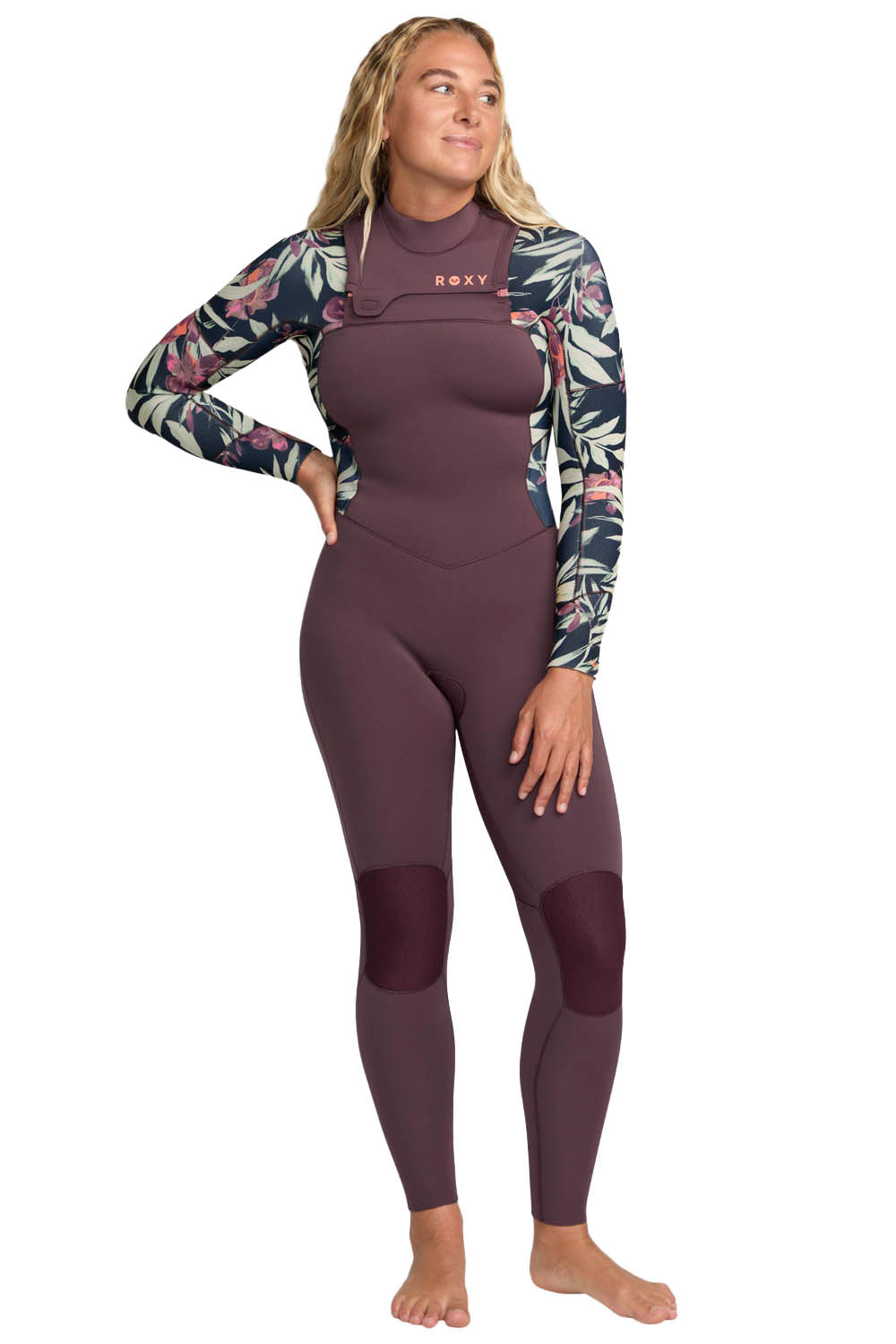 ROXY - SWELL NATURAL -3/2MM - CHEST ZIP - BLACK MULTI - WOMAN