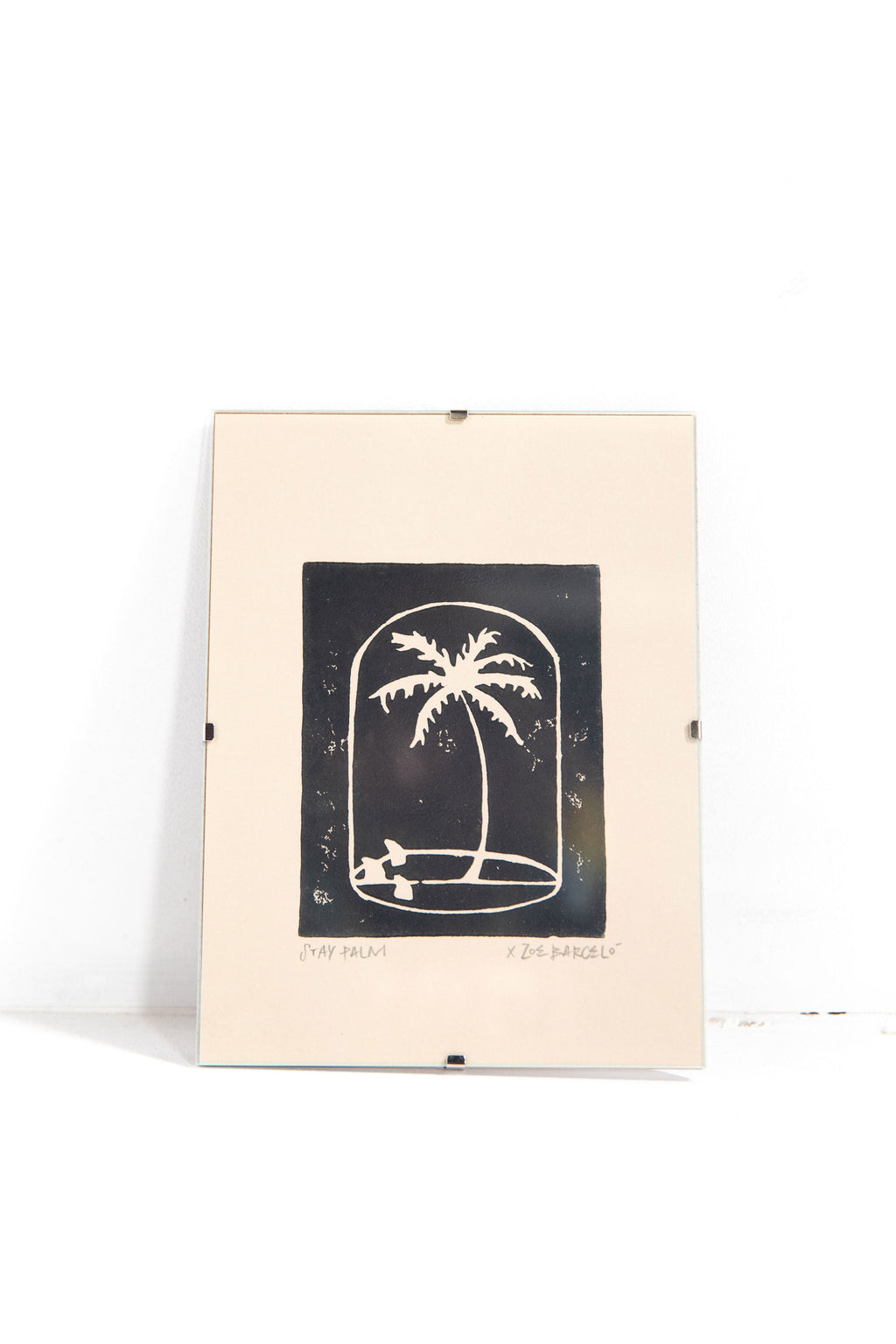 PUKAS X ZOE BARCELO - STAY PALM BLACK LAMINA PEQUEÑA