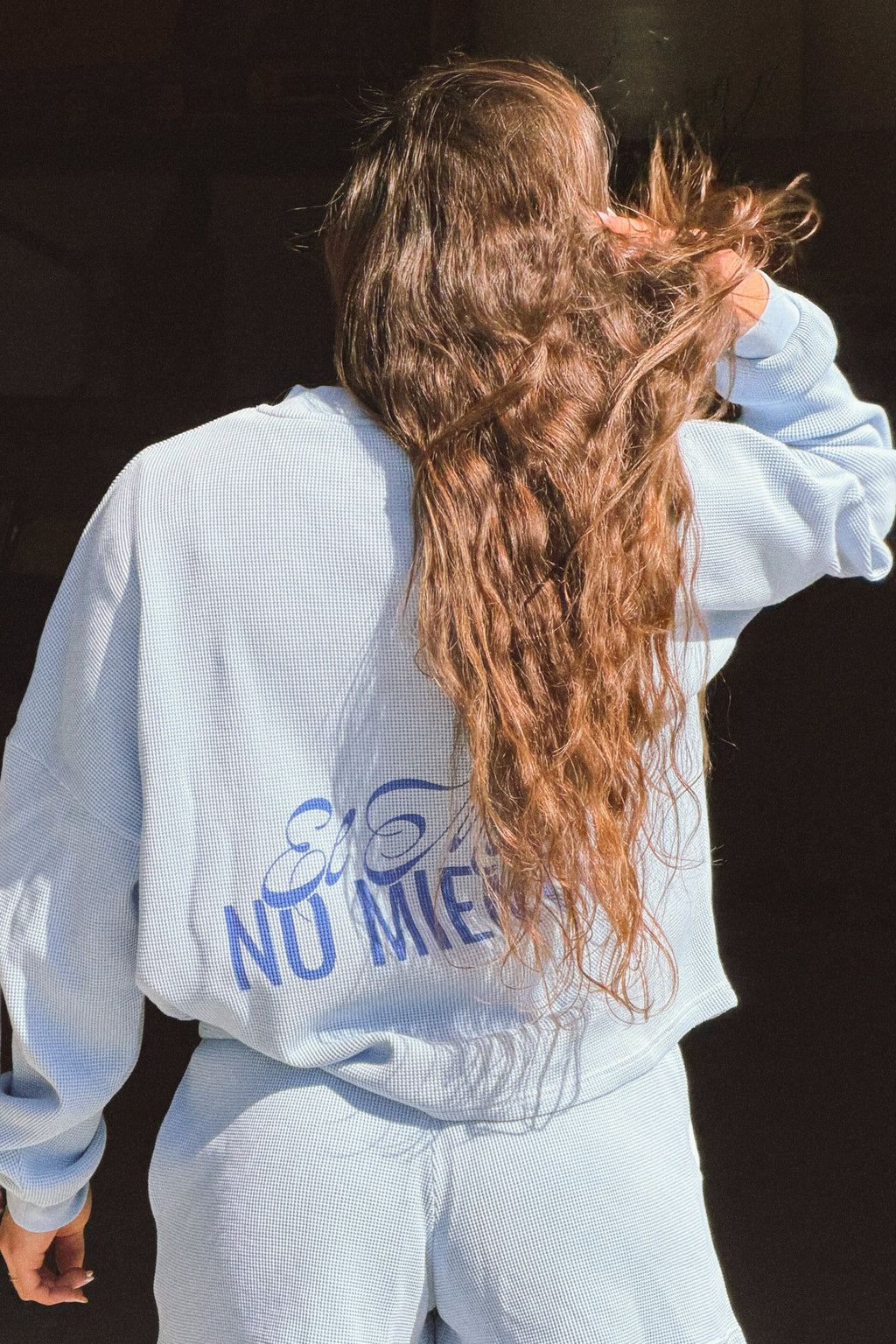 PUKAS SURF SHOP - EL MAR WAFFLE LONG SLEEVE TEE - SKY